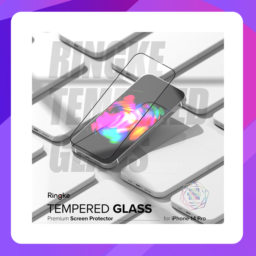 Ringke iD Full Glass Screen Protector for iPhone 14 Pro (Clear)