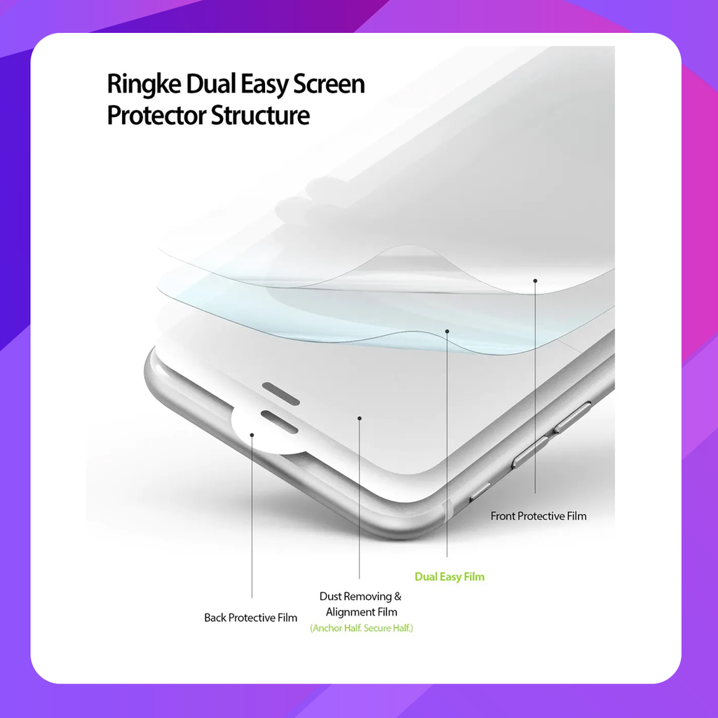 Ringke Dual Easy Film Screen Protector for iPhone SE 2020/2022