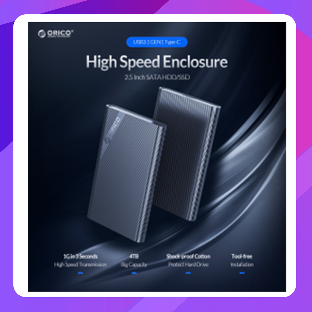 ORICO-2.5 inch Type-C USB 3.0 Hard Drive Enclosure