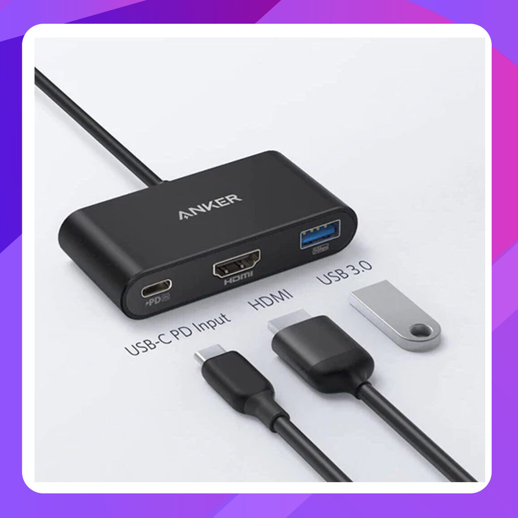 Anker Power Expand 3-in-1 USB-C Hub, 4K HDMI Output Port, 90W Pass-Through Charging