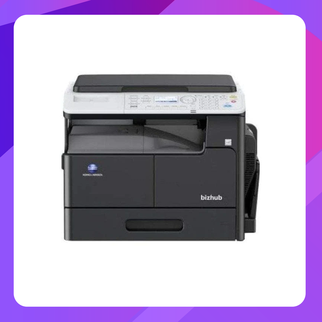 Konica Minolta Bizhub 205i + AD509 + DF633 + Copier Desk B&W Multifunction Copier