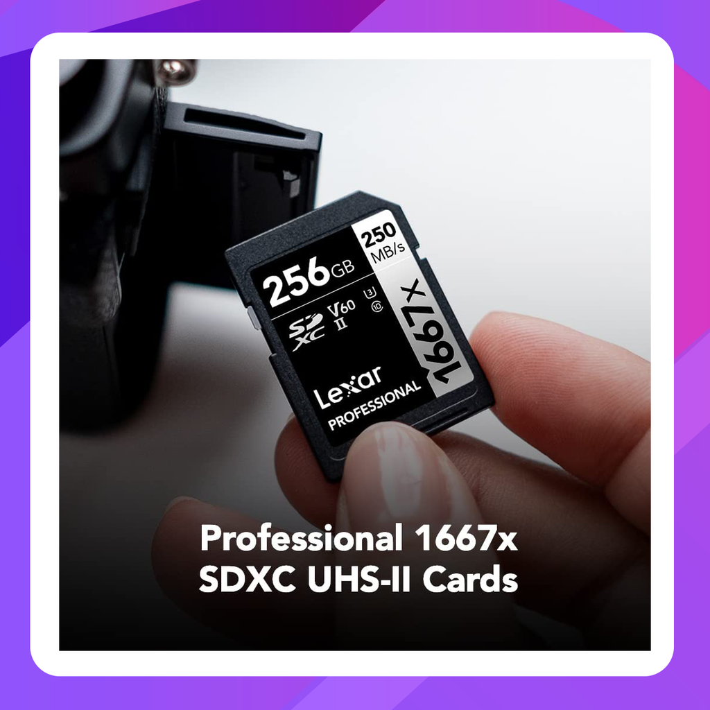 Lexar 256GB Professional 1667x UHS-II SDXC Memory Card