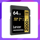 Lexar 64GB Professional 2000x UHS-II SDXC Memory Card