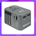 Verbatim 4 Port 45W PD & QC Universal Travel Adapter