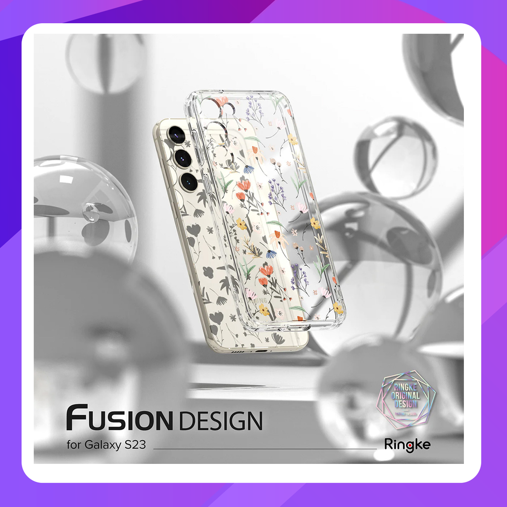 Ringke Fusion Design Case for Samsung Galaxy S23 (Dry Flower)