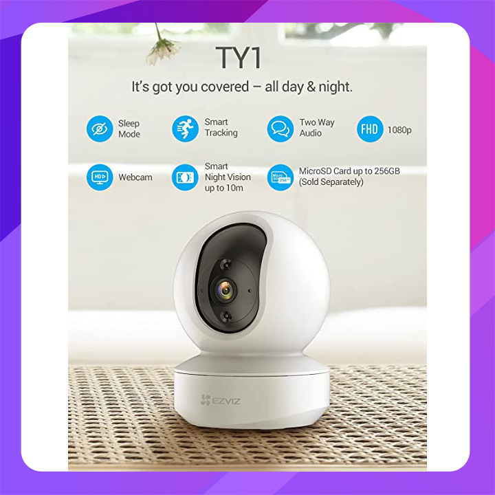 Ezviz TY1 2MP Indoor Smart Wi-Fi Pan & Tilt Wi-Fi Camera