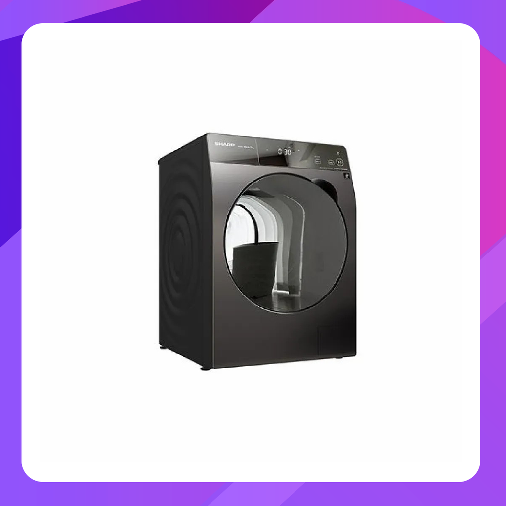 Sharp Front Load Washing Machine (10.5kg), Drying Machine (7kg)