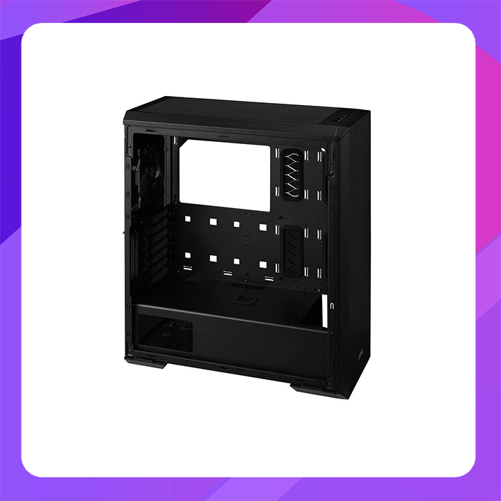 XPG Defender Mid-Tower PC Case - ATX MESH Front Panel Efficient Airflow | 3mm Tempered Glass | 9 PCIe Slots