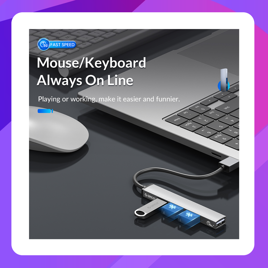 ORICO AH-A13-GY-BP 4 Ports USB-A to USB3.0 HUB