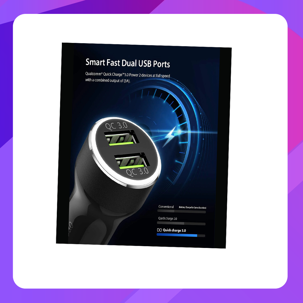 Ringke Dual Ports Car Charger (Black)