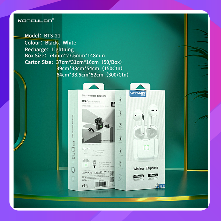Konfulon BTS-21 (TWS Wireless Earbuds) 