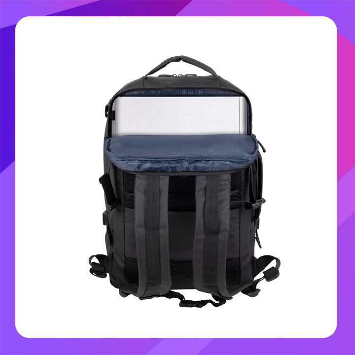 RIVACASE Tegal 8465 black Coated  ECO Travel  Laptop Backpack  17.3"
