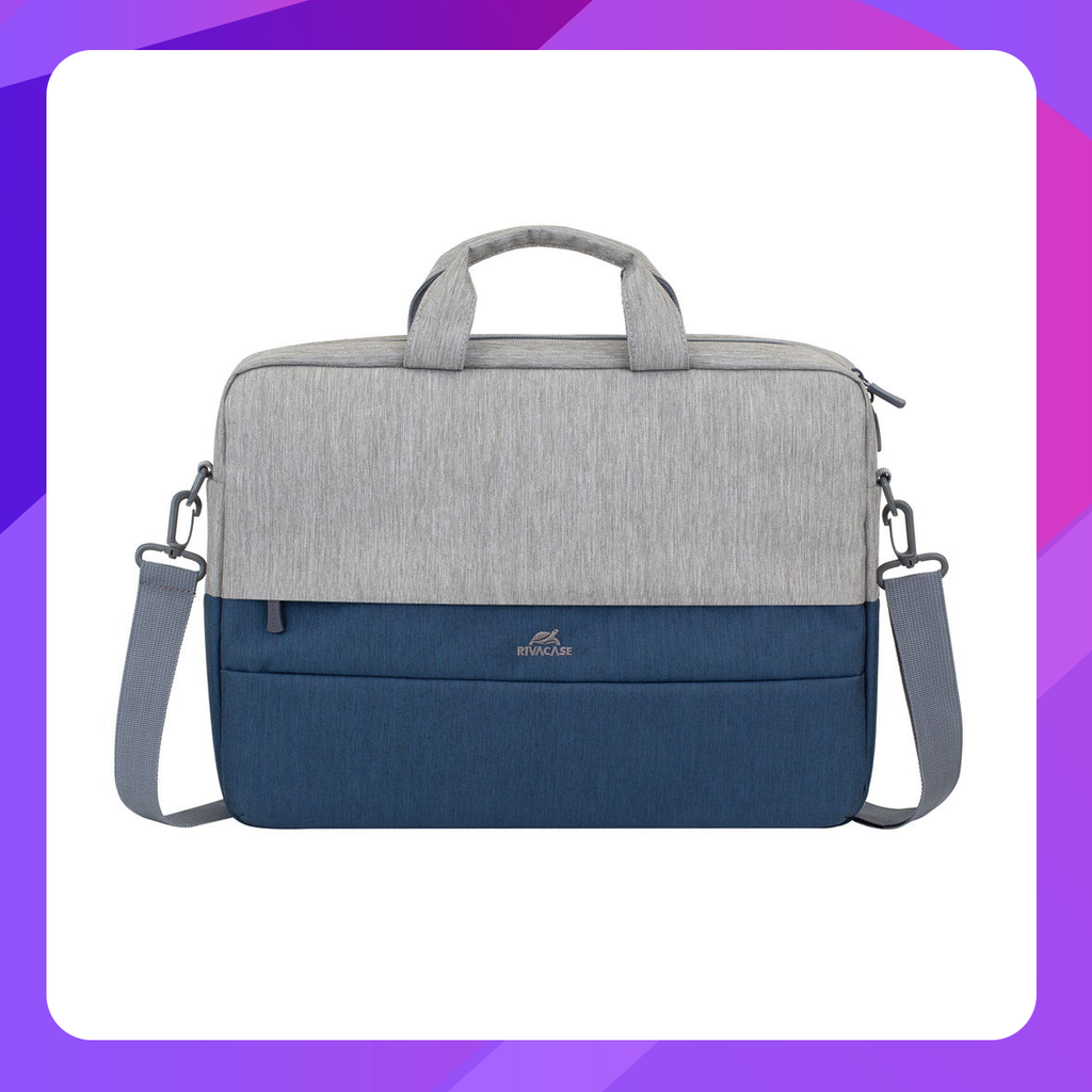 Prater 7532 grey/dark blue anti-theft Laptop bag 15.6''