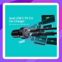 Choetech 36W Dual Type-C Car Charger C0054 (Black)