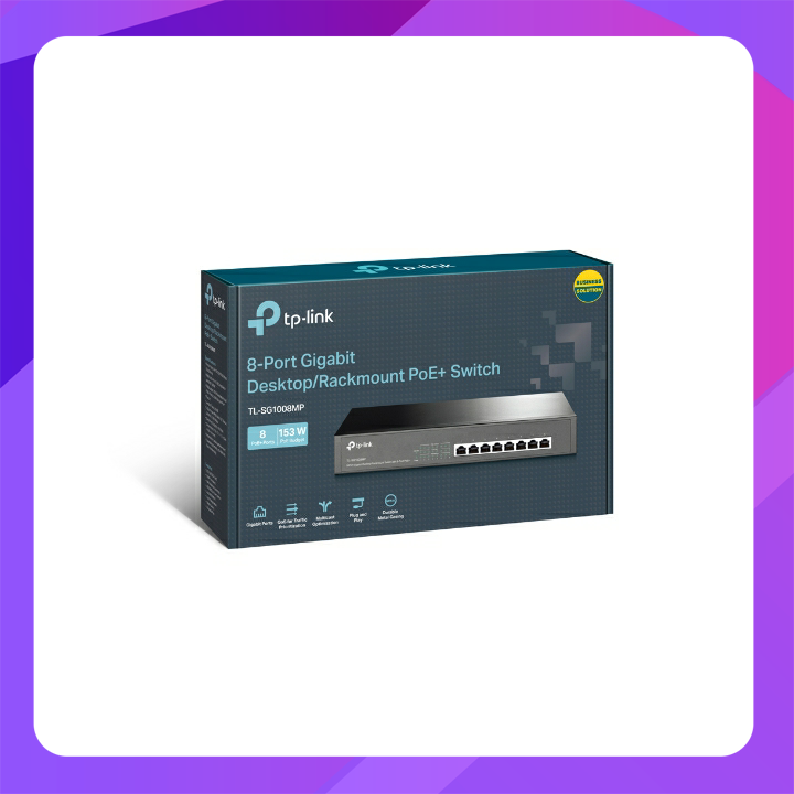 8-Port Gigabit Desktop/Rackmount Switch with 8-Port PoE+