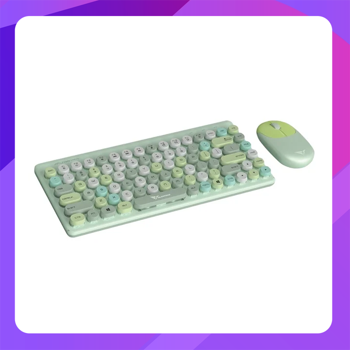 ALCATROZ JELLYBEAN A3000 Crayon Green 2.4G Wireless & Bluetooth Keyboard & Mouse Combo