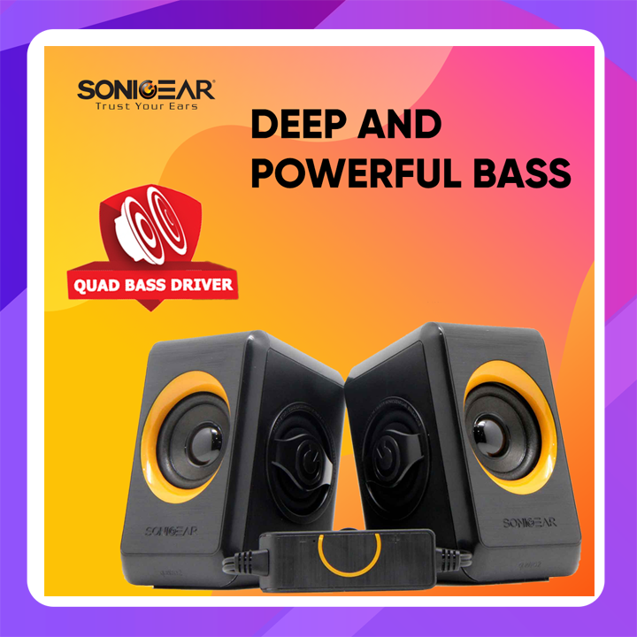 SONICGEAR QUATRO 2 B.Sunny Orange 2.0 Desktop Speaker