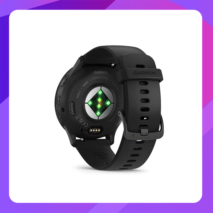 Garmin Venu 3 Advanced GPS Smartwatch Slate Stainless Steel Bezel with Black Case