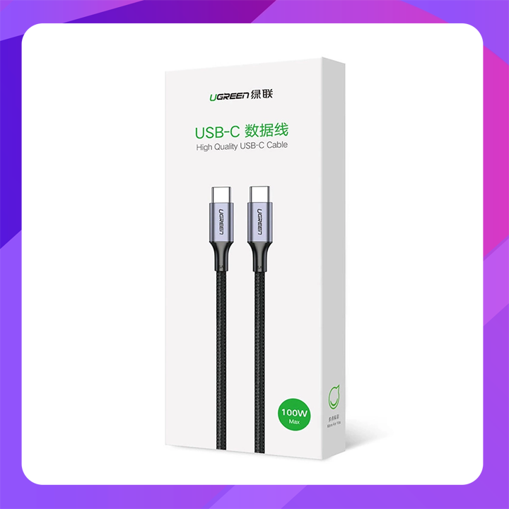 U Green Type C 2.0 Male To Type C 2.0 Male 5A Data Cable 100W (1.5M)