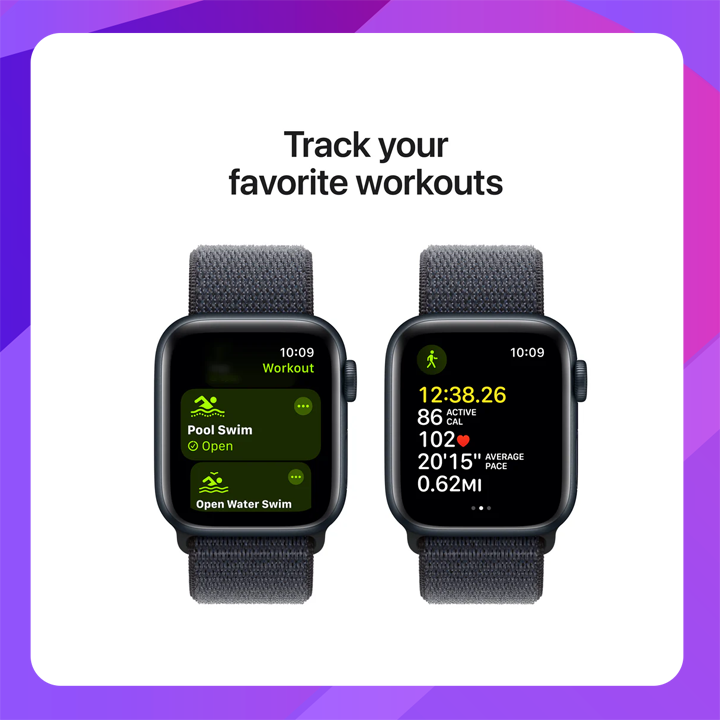 Apple Watch SE(2nd Gen) -40mm -Midnight Aluminum Case With Ink Sport Loop