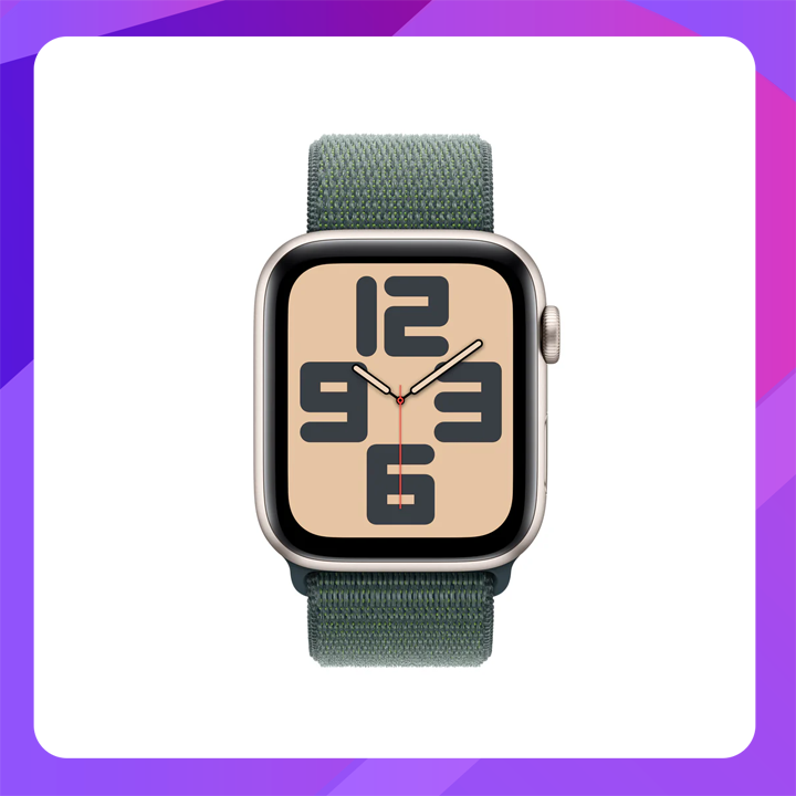 Apple Watch SE(2nd Gen) -40mm -Starlight Aluminum Case With Late Green Sport Loop