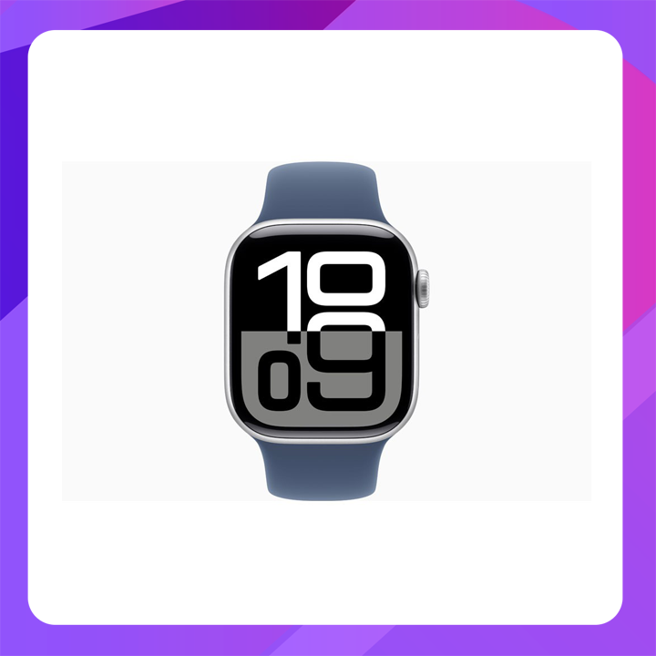 Apple Watch Series 10 (GPS) 42mm - Jet Black Aluminum Case With Black Sport Band-S/M