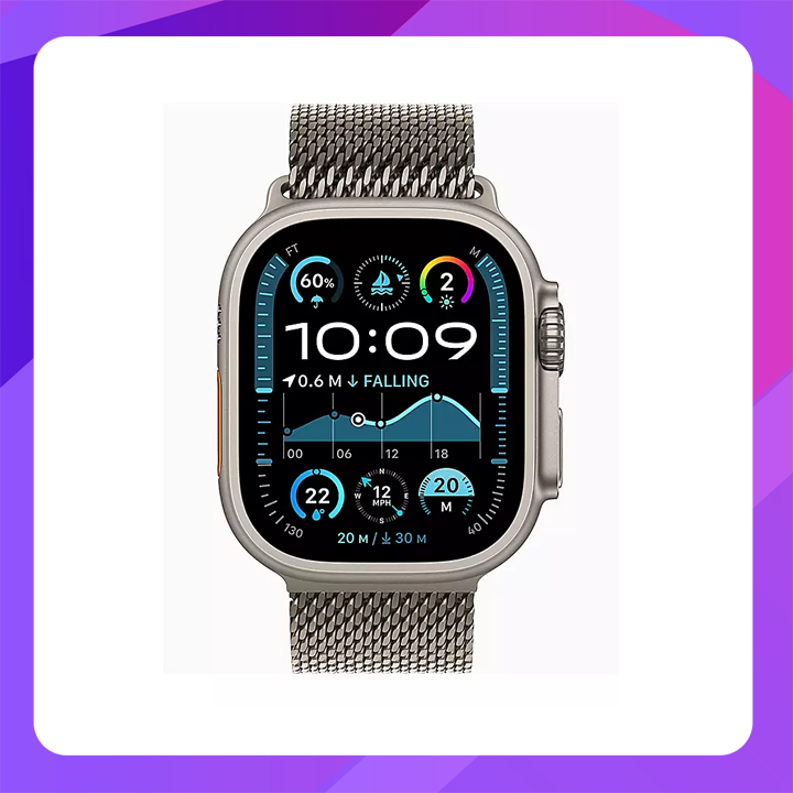 Apple Watch Ultra 2 (Cellular + GPS)-49mm -Natural Titanium Case With Navy Ocean Band