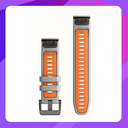 Garmin Epix PRO (G2), 22 mm QuickFit Grey/Ember Orange Silicone Band