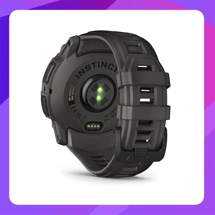 Garmin Instinct 3, 50mm,Solar, Black with Charcoal Band