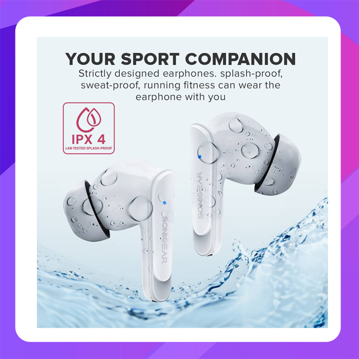 EARPUMP Q3 WHITE TWS Bluetooth Earphone with ANC