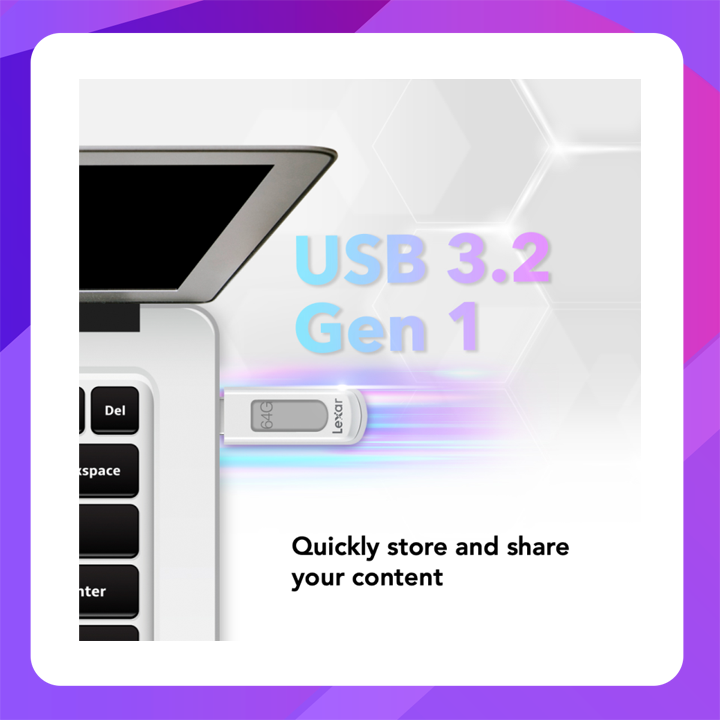 Lexar® JumpDrive® V100 64GB USB 3.0 Flash Drive
