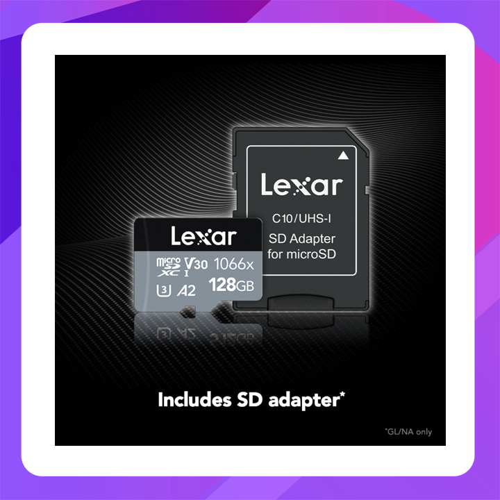 Lexar® Professional 1066x 128GB microSDXC™ UHS-I Cards
SILVER Series