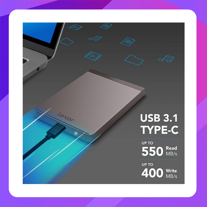 Lexar® SL200 1TB External SSD USB3.1 Gen2 Type-C