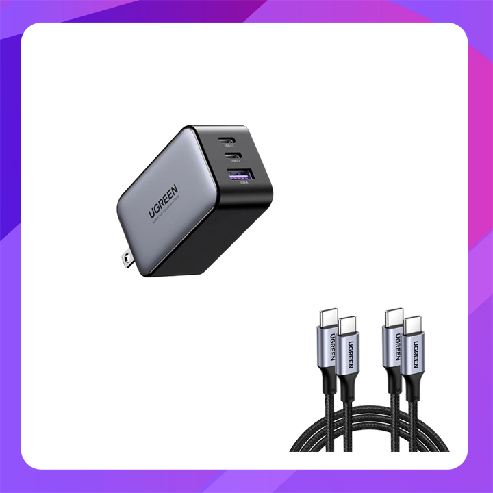 UGREEN 65W 3-Port PD GaN Fast Charger US (Space Gray)
