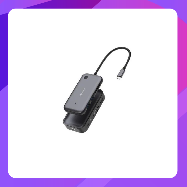 Verbatim Share My Screen 1080p USB-C Wireless  Display Adapter with USB Hub  and Card Reader