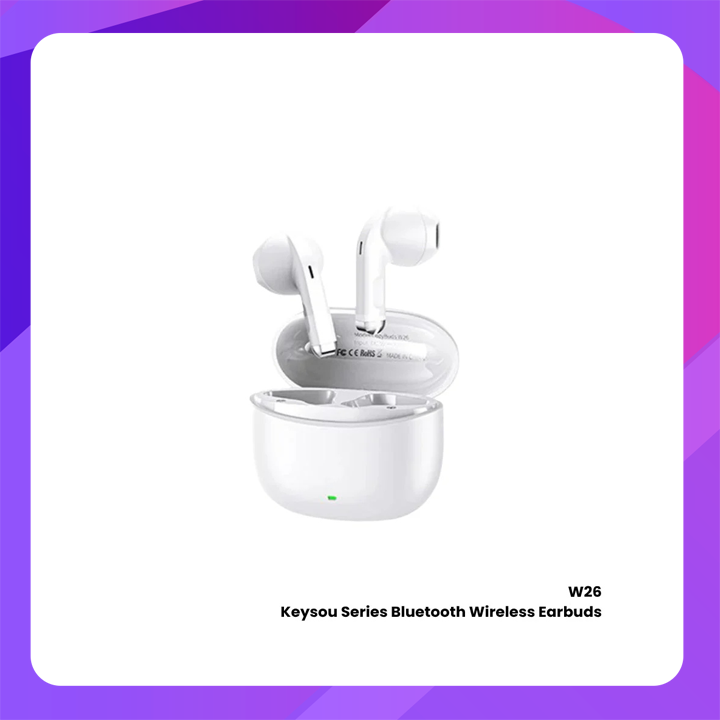 REMAX CozyBuds W26 Keyzou Series Bluetooth Wireless Earbuds-White