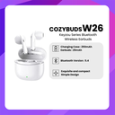 REMAX CozyBuds W26 Keyzou Series Bluetooth Wireless Earbuds-White