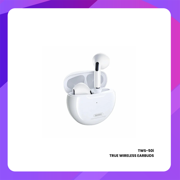 REMAX TWS-50i Bluetooth Wireless Earbuds - White