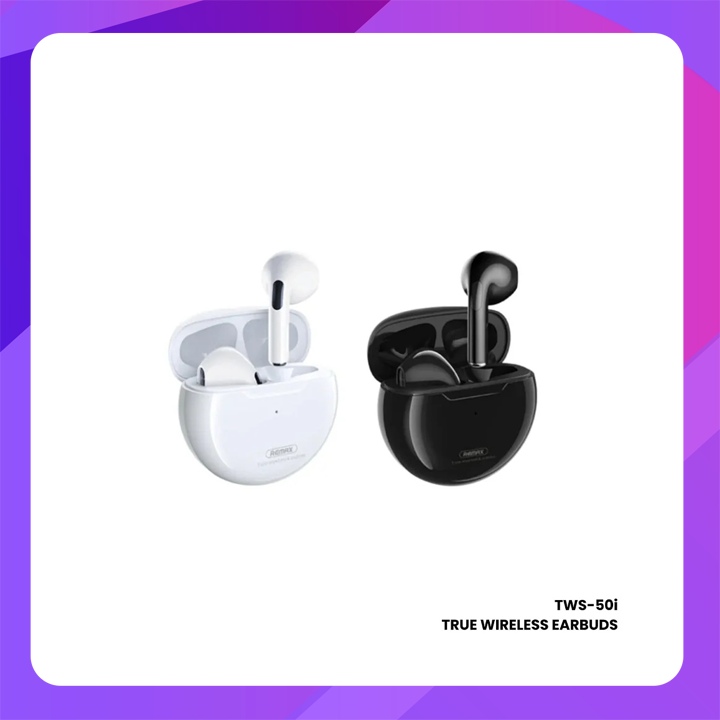 REMAX TWS-50i Bluetooth Wireless Earbuds - White