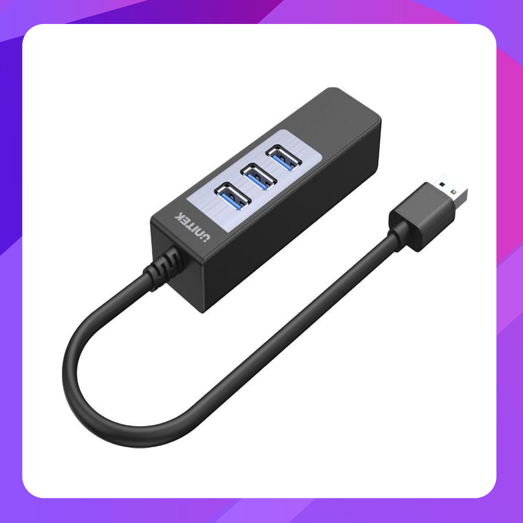 Unitek USB 3.0 3-Port Hub + Gigabit Ethernet Converter