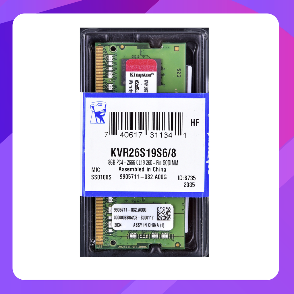 8GB Kingston Notebook Value RAM