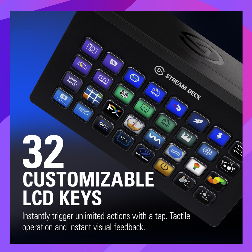 Elgato Stream Deck XL - Advanced Stream Control with 32 Customizable LCD Keys