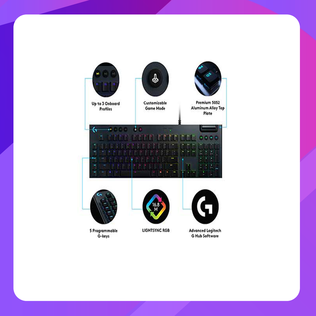 Logitech G Series G813 LIGHTSYNC RGB Mechanical Gaming Keyboard