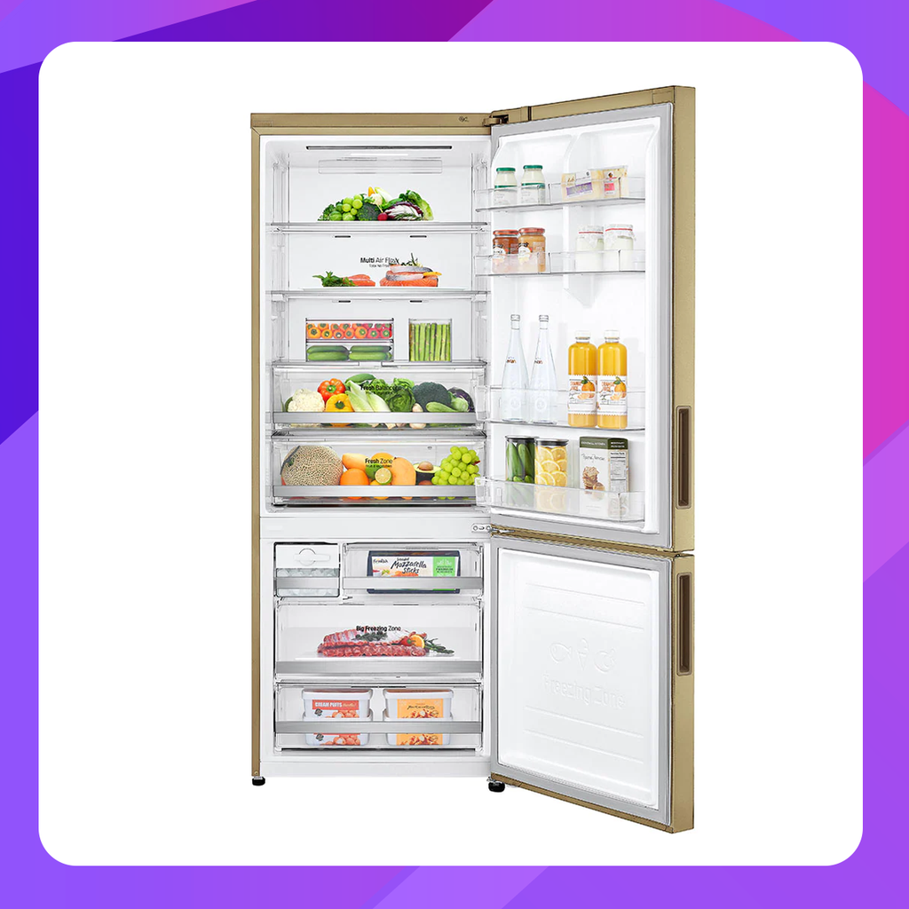 LG 451L Bottom Freezer Refrigerators with Inverter Linear Compressor in Gold