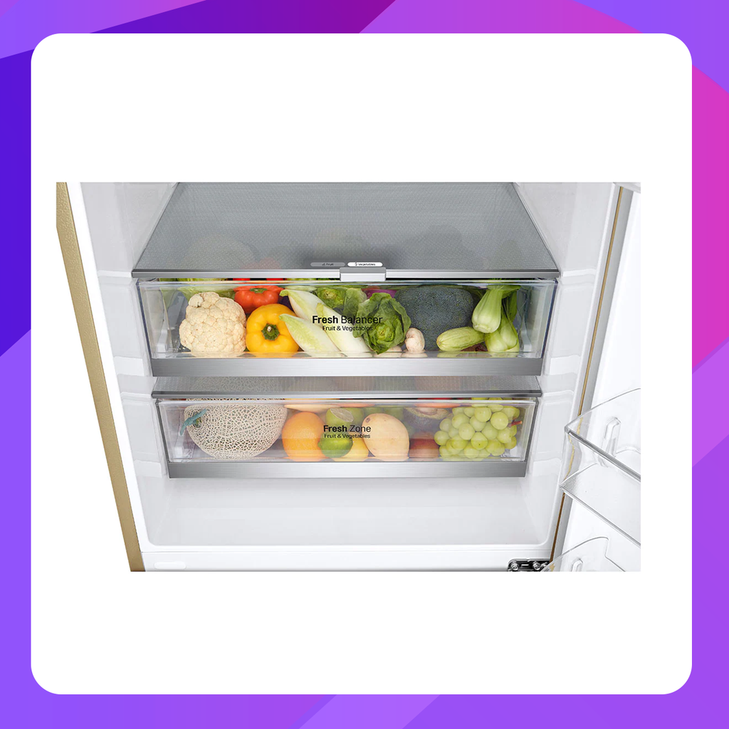 LG 451L Bottom Freezer Refrigerators with Inverter Linear Compressor in Gold