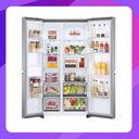 LG Net 655L Side-by-Side Platinum in Silver Finish Fridge
