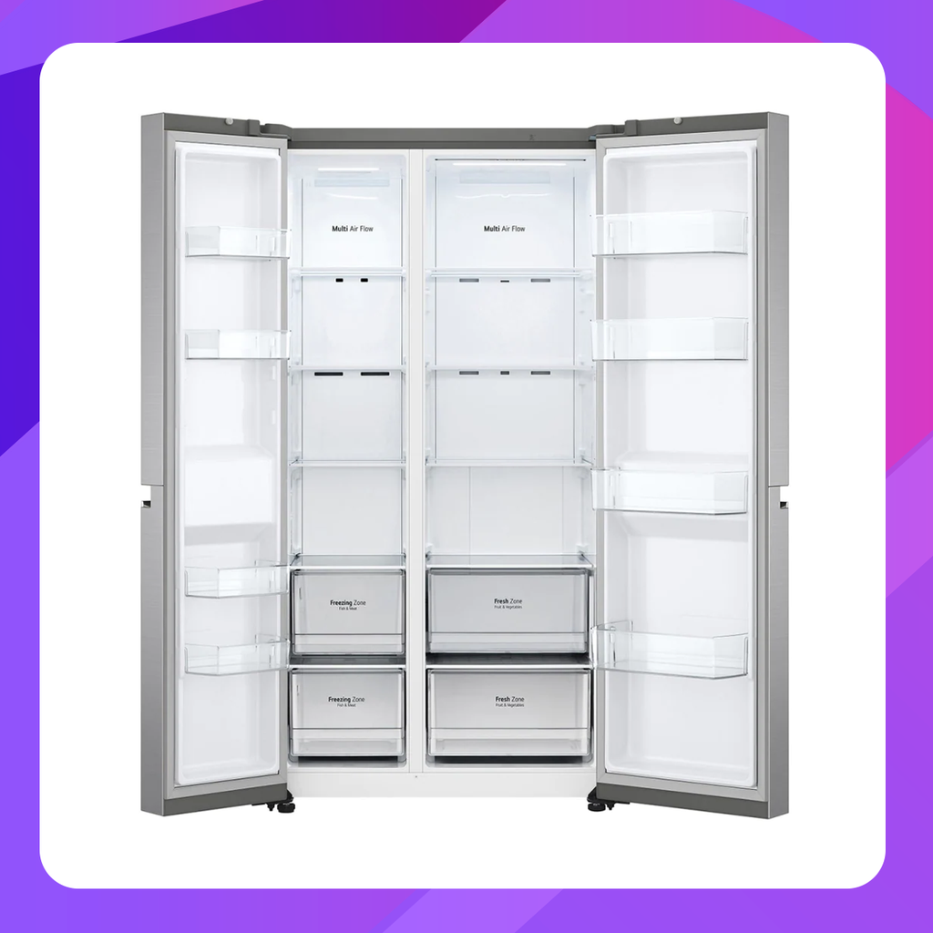 LG Net 655L Side-by-Side Platinum in Silver Finish Fridge