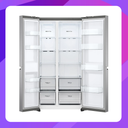 LG Net 655L Side-by-Side Platinum in Silver Finish Fridge