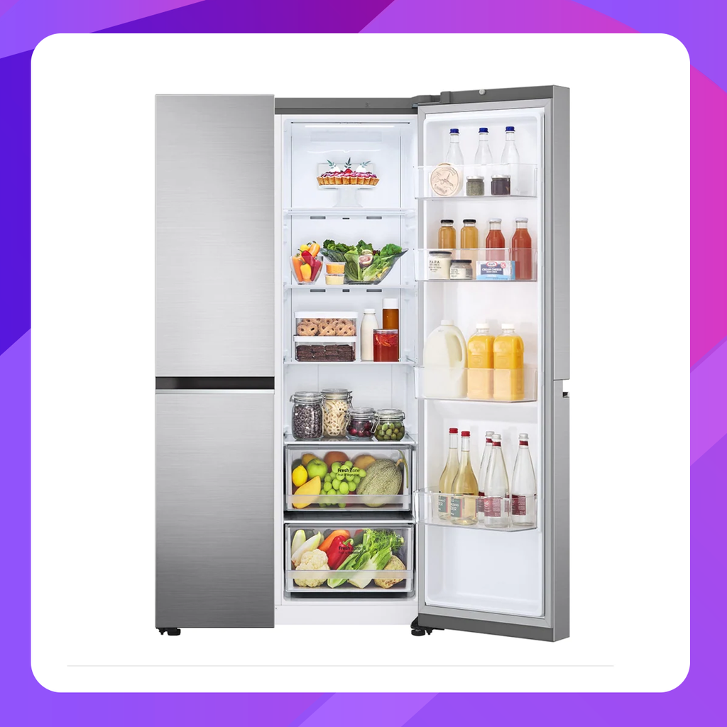 LG Net 655L Side-by-Side Platinum in Silver Finish Fridge