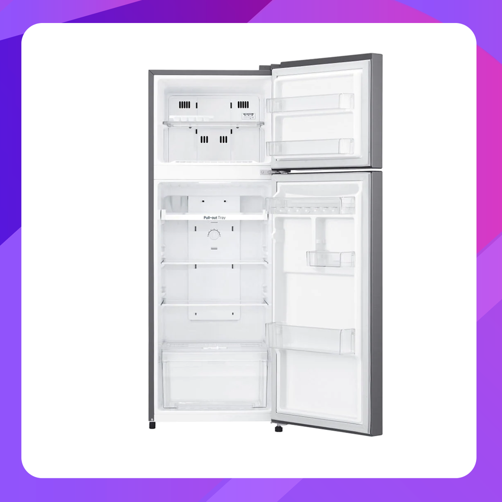 LG Nett 209L Top Freezer with Multi Air Flow & Smart Inverter Compressor, Dark Graphite Steel